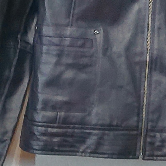 NWT MetroStyle Deep Purple Genuine Leather Woman’s Jacket, w/ Purple Lining Sz16 - Picture 5 of 6